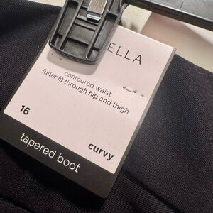 Rafaella Black Tapered Boot Cut Pants